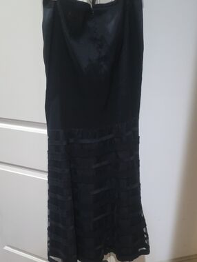 Elegant Black Asymmetrical Tiered Skirt